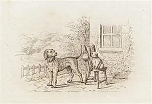 Illustration til "Halvhundrede Fabler for Børn" af Hey by Martinus Rørbye