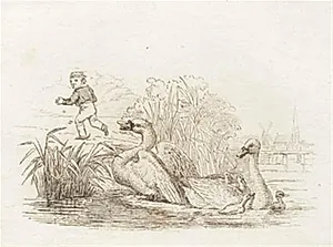 Illustration til "Halvhundrede Fabler for Børn" af Hey by Martinus Rørbye