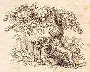 Illustration til "Halvhundrede Fabler for Børn" af Hey by Martinus Rørbye