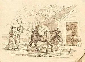 Illustration til "Halvhundrede Fabler for Børn" af Hey by Martinus Rørbye