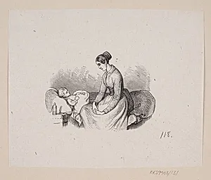 Illustration til "Historien om en Moder" i H.C. Andersen, "Eventyr og Historier", Bind 2 by H.P. Hansen
