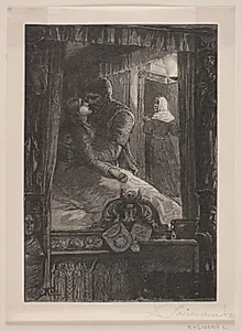 Illustration til "Hjortens flugt" by Louis Sørensen