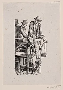 Illustration til Hother Tolderlunds "kommissionæren" by Ubekendt