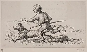Illustration til "Hr. Mikkel", digt af Christian Richardt by Ubekendt