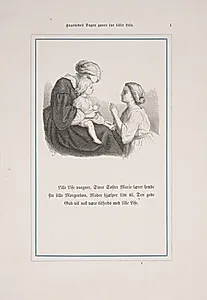 Illustration til "Hvorledes Dagen gaaer for Lille Lise" by Lorenz Frølich
