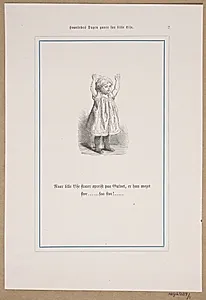 Illustration til "Hvorledes Dagen gaaer for Lille Lise" by Lorenz Frølich