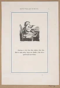 Illustration til "Hvorledes Dagen gaaer for Lille Lise" by Lorenz Frølich