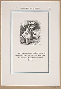 Illustration til "Hvorledes Dagen gaaer for Lille Lise" by Lorenz Frølich