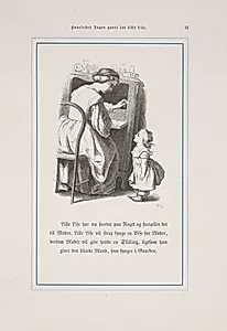 Illustration til "Hvorledes Dagen gaaer for Lille Lise" by Lorenz Frølich