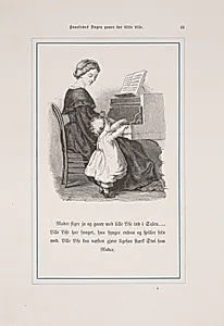 Illustration til "Hvorledes Dagen gaaer for Lille Lise" by Lorenz Frølich
