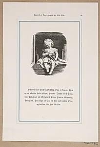 Illustration til "Hvorledes Dagen gaaer for Lille Lise" by Lorenz Frølich