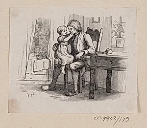 Illustration til "Ib og lille Christine" i H.C. Andersen, "Eventyr og Historier", Bind 2 by H.P. Hansen