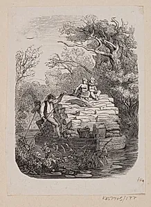 Illustration til "Ib og lille Christine" i H.C. Andersen, "Eventyr og Historier", Bind 2 by H.P. Hansen