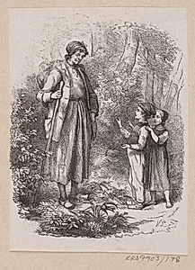 Illustration til "Ib og lille Christine" i H.C. Andersen, "Eventyr og Historier", Bind 2 by H.P. Hansen