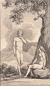 Illustration til Johannes Ewald "Adam og Eva". IV by J.F. Clemens