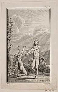 Illustration til Johannes Ewalds "Adam og Eva" II by J.F. Clemens