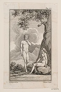 Illustration til Johannes Ewalds "Adam og Eva" IV by J.F. Clemens