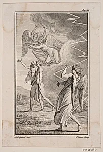 Illustration til Johannes Ewalds "Adam og Eva" V by J.F. Clemens