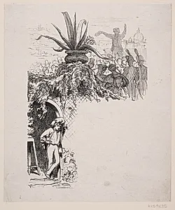 Illustration til Jonas Lies fortælling "Antonio Banniera" by Ubekendt