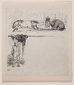Illustration til "Jutulen og Johannes Blessom" by Ubekendt