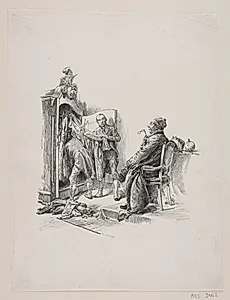 Illustration til "Kejserens nye klæder" by Robert Neergaard