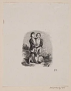 Illustration til "Klokken" i H.C. Andersen, "Eventyr og Historier", Bind 2 by H.P. Hansen