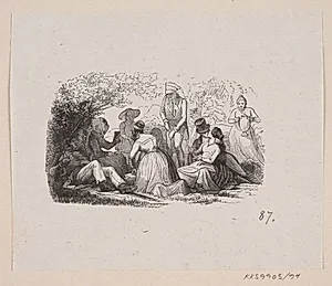 Illustration til "Klokken" i H.C. Andersen, "Eventyr og Historier", Bind 2