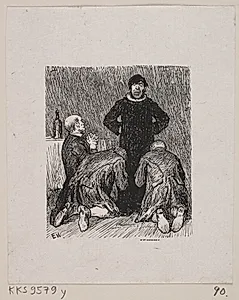 Illustration til "Kulbrænderen" by H.P. Hansen