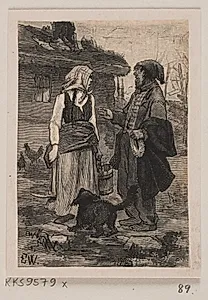 Illustration til "Kulbrænderen" by H.P. Hansen