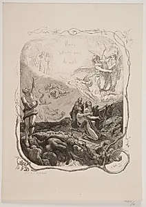Illustration til "L'Oraison Dominicale" by Lorenz Frølich