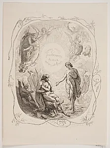 Illustration til "L'Oraison Dominicale" by Lorenz Frølich