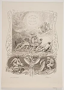 Illustration til "L'Oraison Dominicale" by Lorenz Frølich