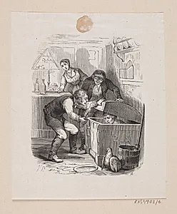 Illustration til "Lille Claus og store Claus" i H.C. Andersen, "Eventyr og Historier", Bind 1 by H.P. Hansen