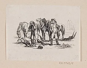 Illustration til "Lille Claus og store Claus" i H.C. Andersen, "Eventyr og Historier", Bind 1 by H.P. Hansen