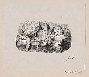 Illustration til "Lille Tuk" i H.C. Andersen, "Eventyr og Historier", Bind 2 by H.P. Hansen