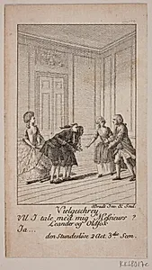 Illustration til Ludvig Holbergs "Den Stundesløse" by Bradt, F.L.