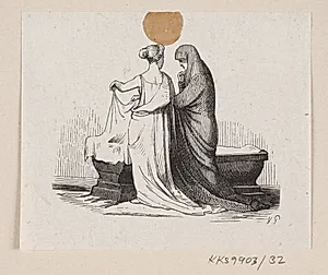 Illustration til "Lykkens Kalosker" i H.C. Andersen, "Eventyr og Historier", Bind 1 by H.P. Hansen