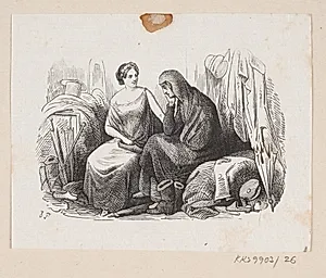 Illustration til "Lykkens Kalosker" i H.C. Andersen, "Eventyr og Historier", Bind 1 by H.P. Hansen