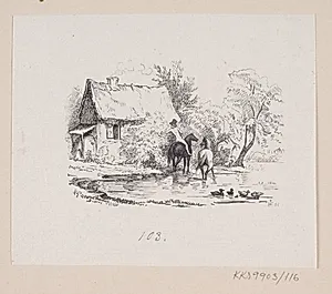Illustration til "Nabofamilierne" i H.C. Andersen, "Eventyr og Historier", Bind 2 by H.P. Hansen