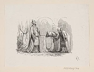 Illustration til "Nattergalen" i H.C. Andersen, "Eventyr og Historier", Bind 1 by H.P. Hansen