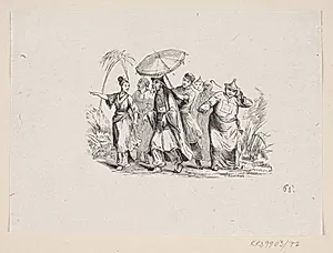 Illustration til "Nattergalen" i H.C. Andersen, "Eventyr og Historier", Bind 1 by H.P. Hansen