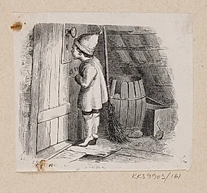 Illustration til "Nissen hos Spekhøkeren" i H.C. Andersen, "Eventyr og Historier", Bind 2 by H.P. Hansen