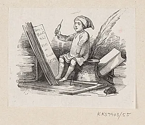 Illustration til "Ole Lukøie" i H.C. Andersen, "Eventyr og Historier", Bind 1 by H.P. Hansen
