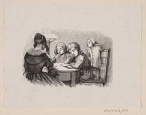 Illustration til "Ole Lukøie" i H.C. Andersen, "Eventyr og Historier", Bind 1 by H.P. Hansen