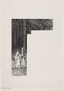 Illustration til "Østenfor Sol og Vestenfor Maane" by H.P. Hansen