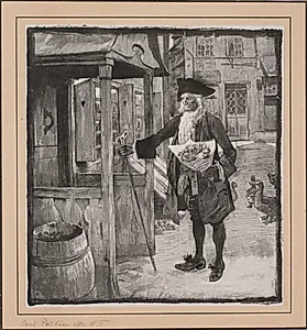Illustration til "Pernilles korte Frøken-strand"