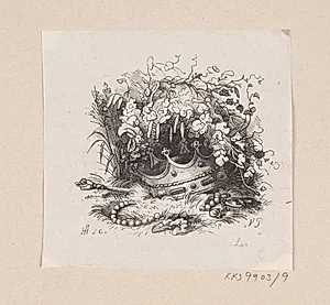 Illustration til "Prindsessen paa Ærten" i H.C. Andersen, "Eventyr og Historier", Bind 1 by H.P. Hansen