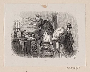 Illustration til "Prindsessen paa Ærten" i H.C. Andersen, "Eventyr og Historier", Bind 1 by H.P. Hansen