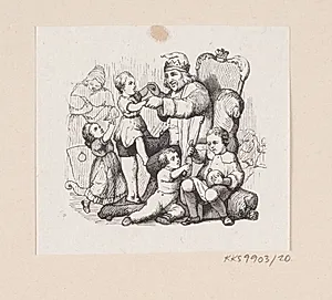 Illustration til "Reisekammeraten" i H.C. Andersen, "Eventyr og Historier", Bind 1 by H.P. Hansen