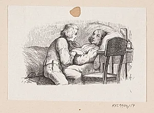 Illustration til "Reisekammeraten" i H.C. Andersen, "Eventyr og Historier", Bind 1 by H.P. Hansen